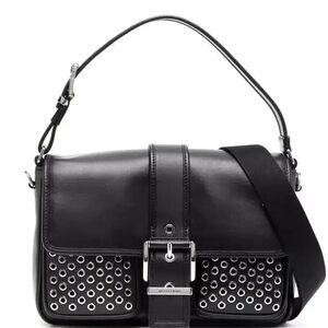Michael Kors Black Studded Kolby Medium Messenger Bag